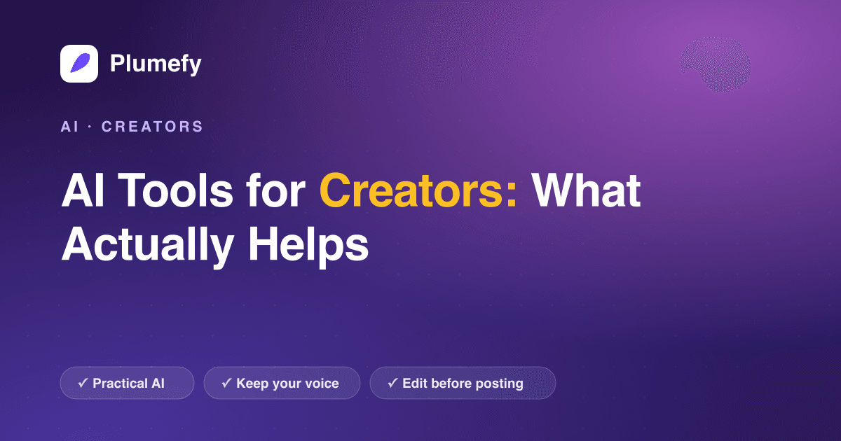 AI Tools for Creators: What Actually Helps — cover image