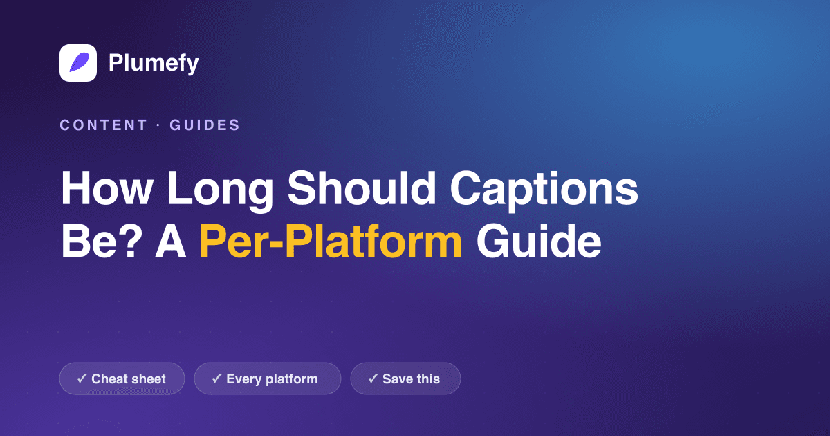 How Long Should Captions Be? A Per-Platform Guide — cover image