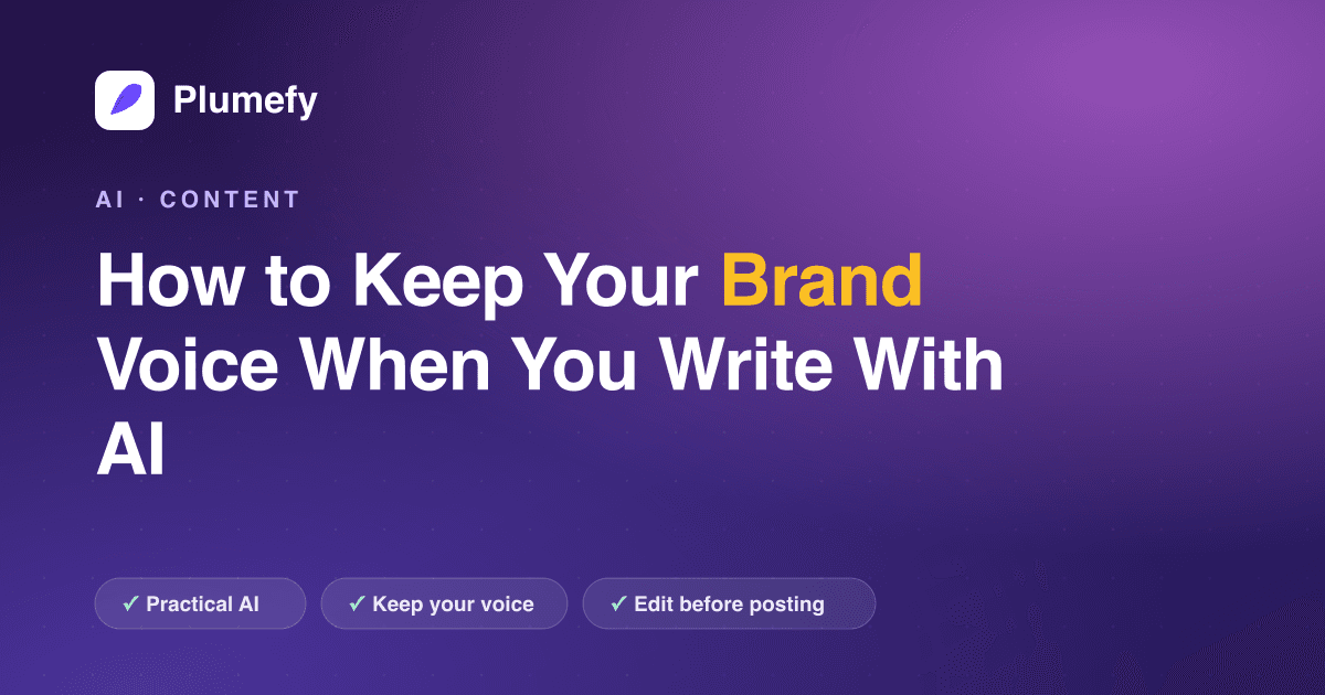 How to Keep Your Brand Voice When You Write With AI — cover image