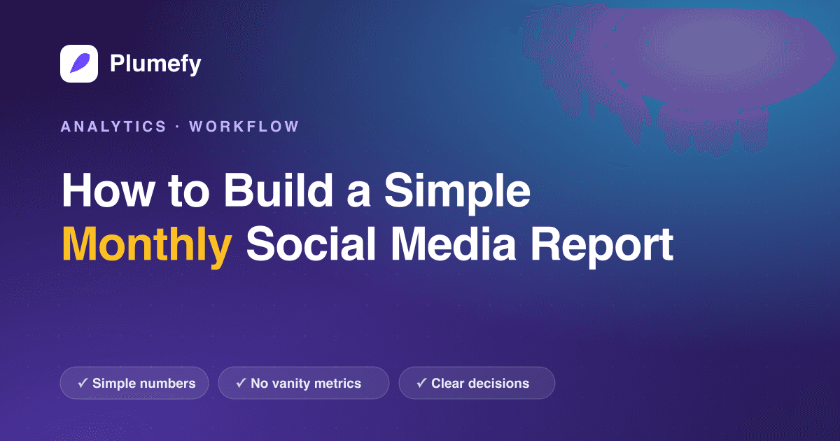How to Build a Simple Monthly Social Media Report — cover image