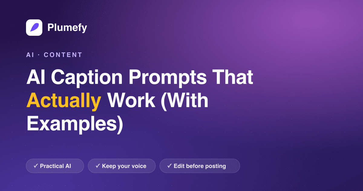 AI Caption Prompts That Actually Work (With Examples) — cover image