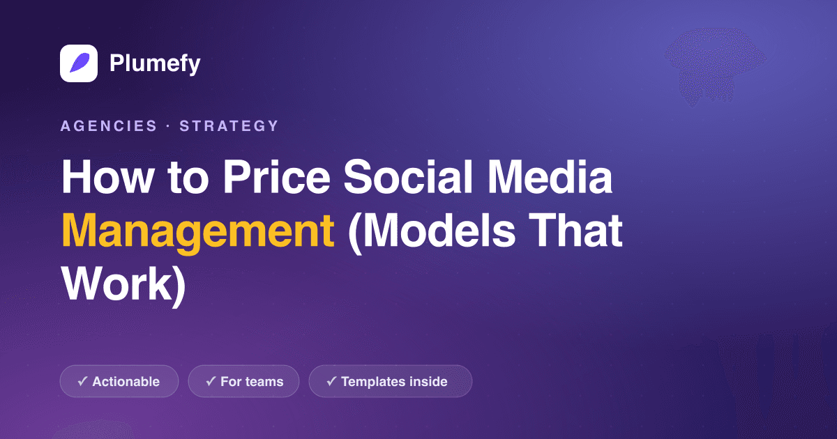 How to Price Social Media Management (Models That Work) — cover image