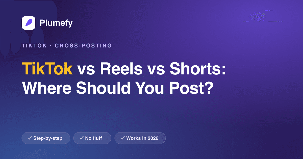 TikTok vs Reels vs Shorts: Where Should You Post? — cover image