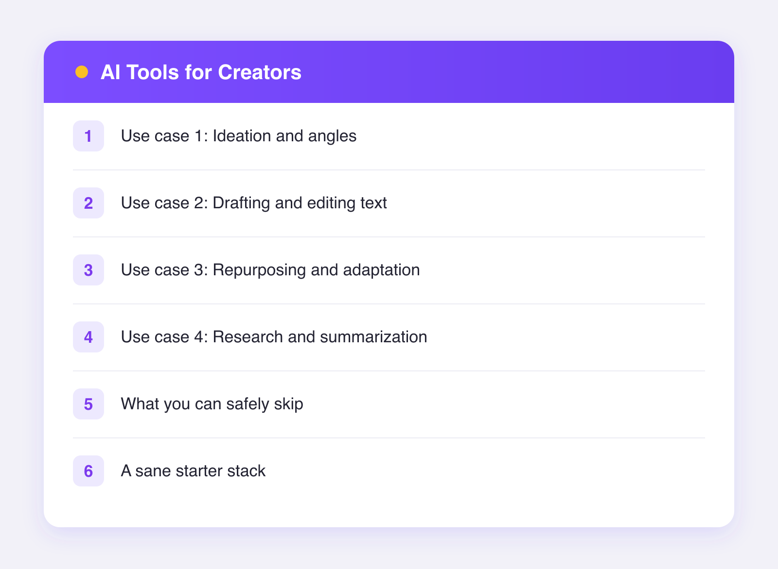 What this guide covers: use case 1: ideation and angles, use case 2: drafting and editing text, use case 3: repurposing and adaptation and more