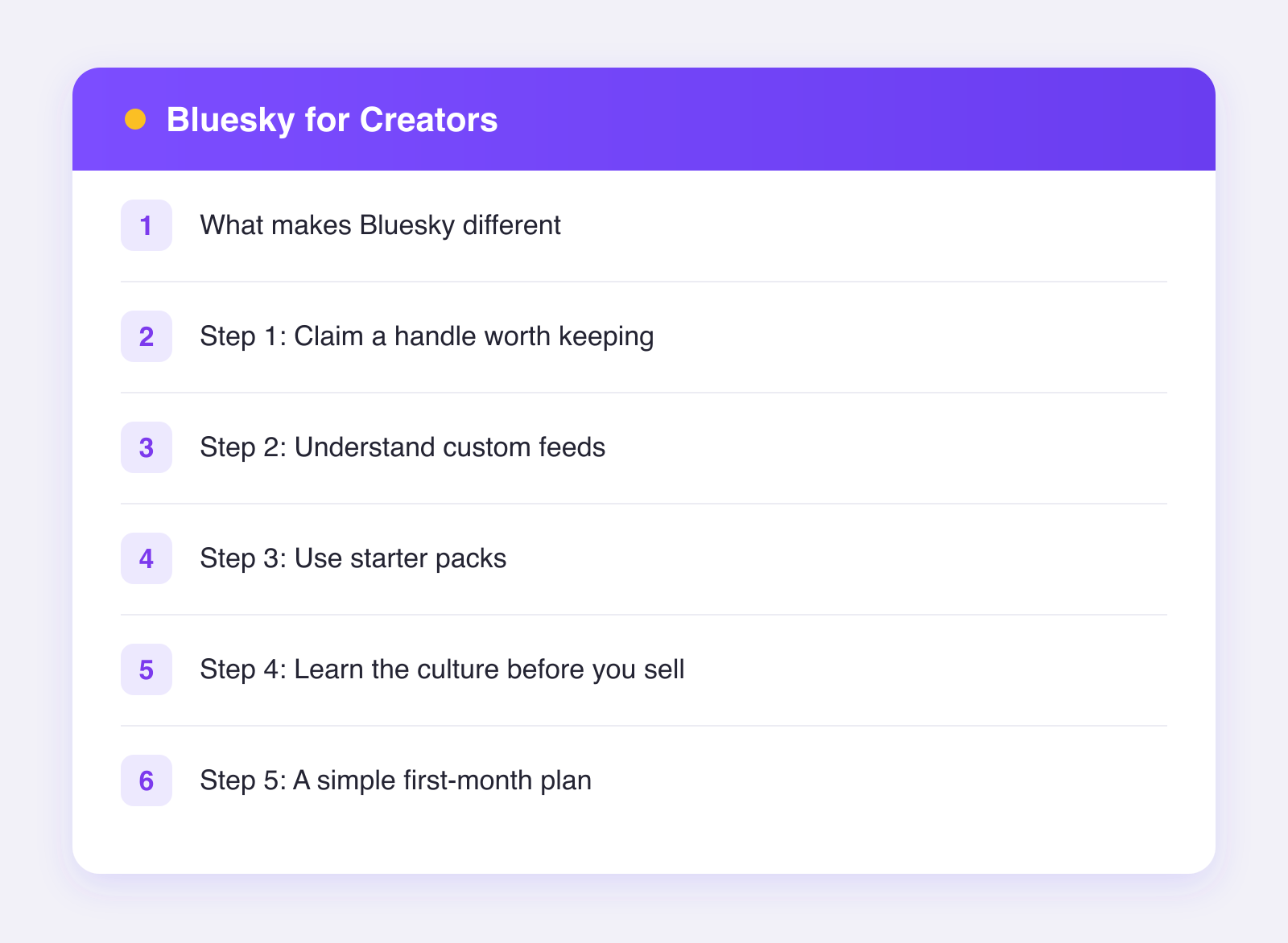 What this guide covers: what makes bluesky different, step 1: claim a handle worth keeping, step 2: understand custom feeds and more