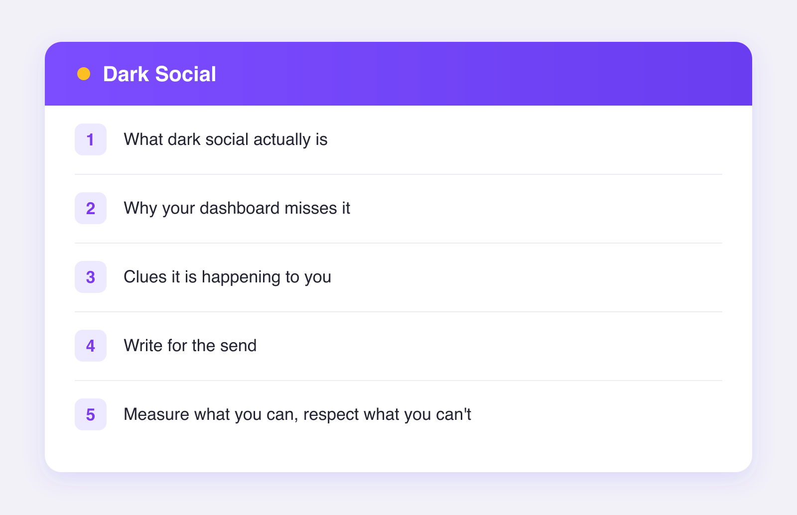 What this guide covers: what dark social actually is, why your dashboard misses it, clues it is happening to you and more