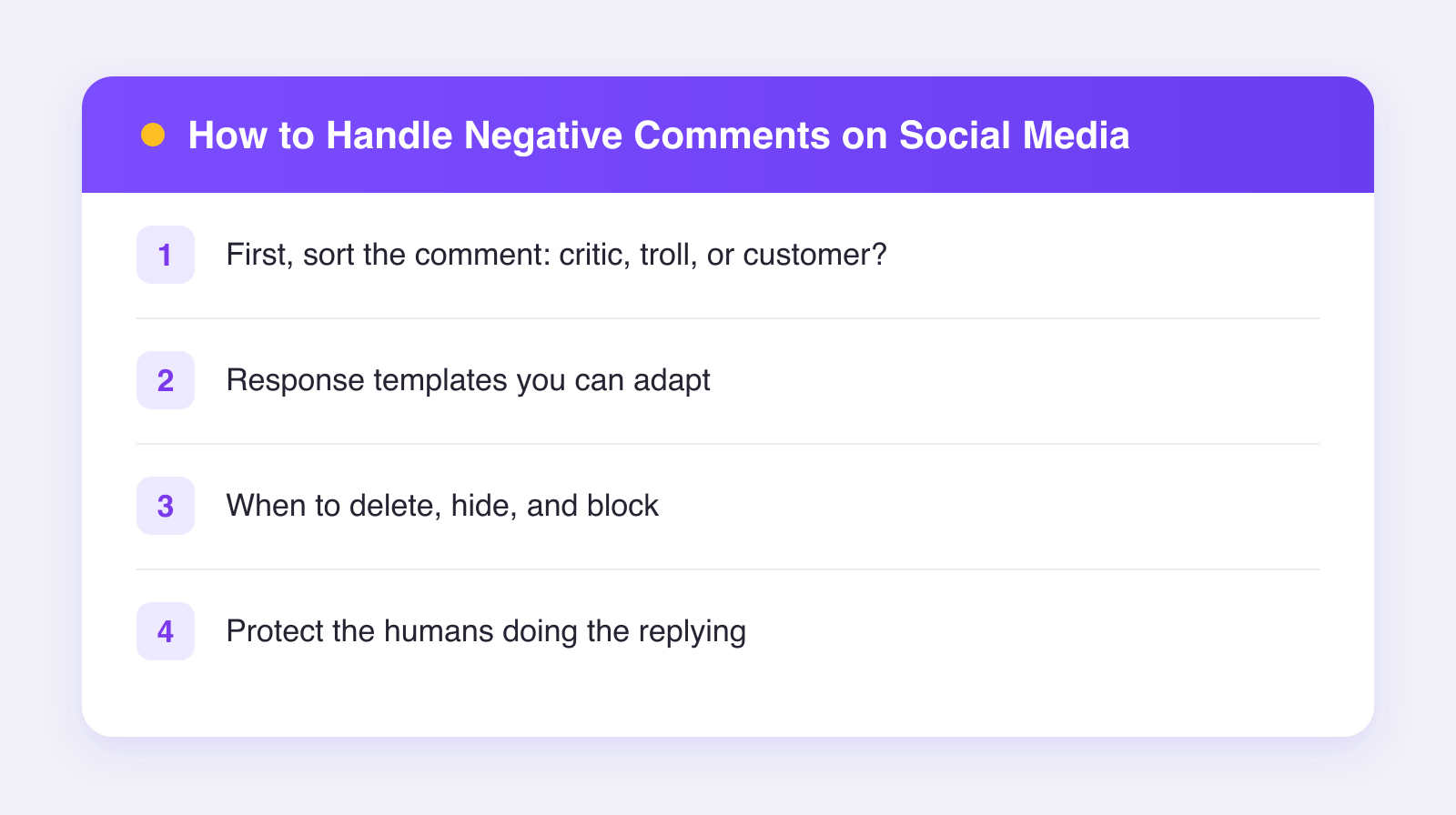 What this guide covers: first, sort the comment: critic, troll, or customer?, response templates you can adapt, when to delete, hide, and block and more