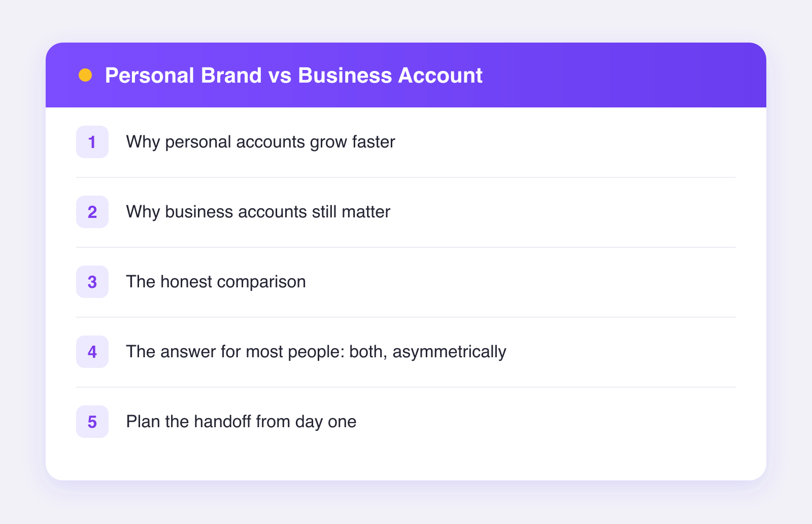 What this guide covers: why personal accounts grow faster, why business accounts still matter, the honest comparison and more