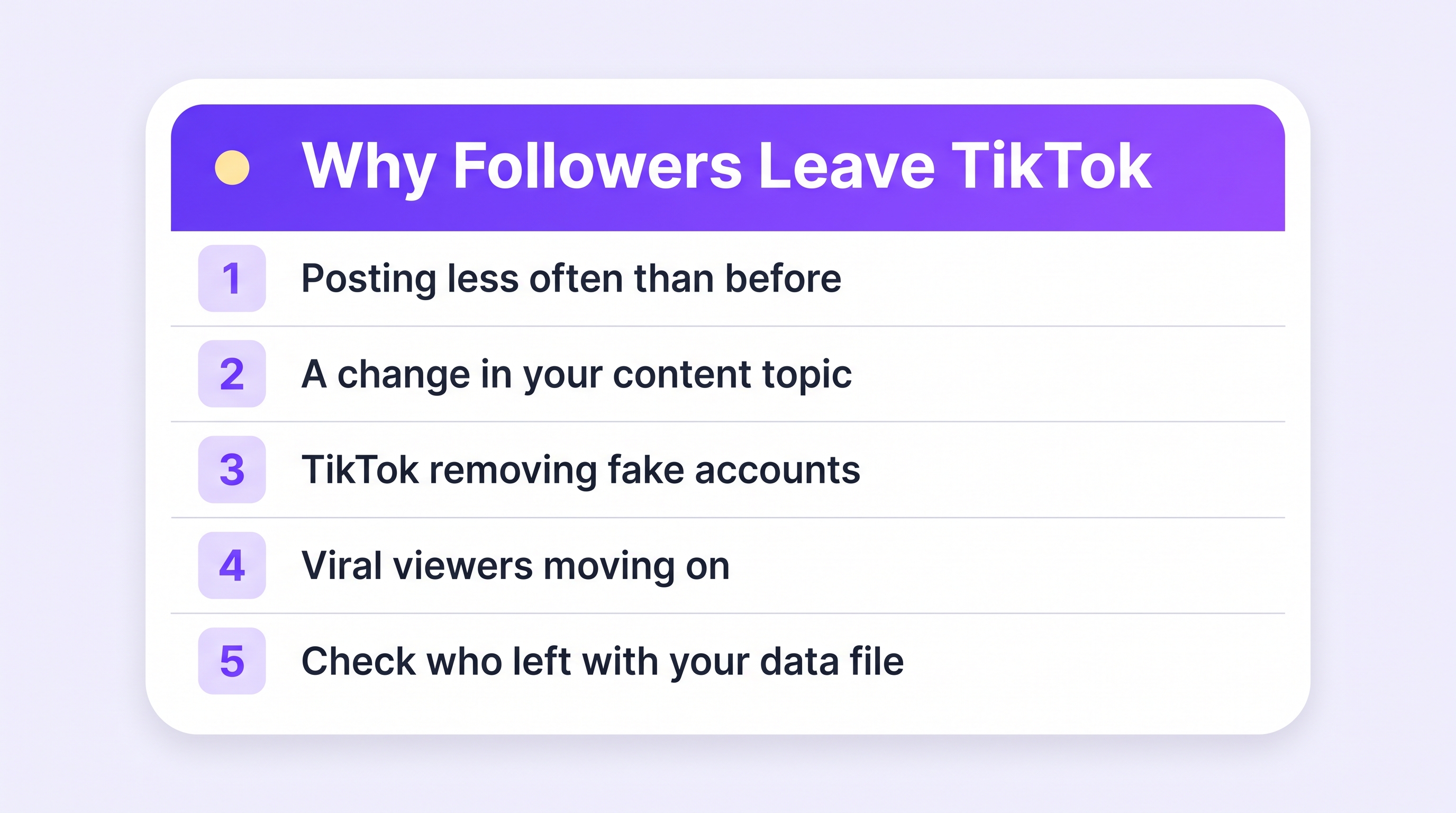 Five common reasons TikTok followers leave and how to check who unfollowed
